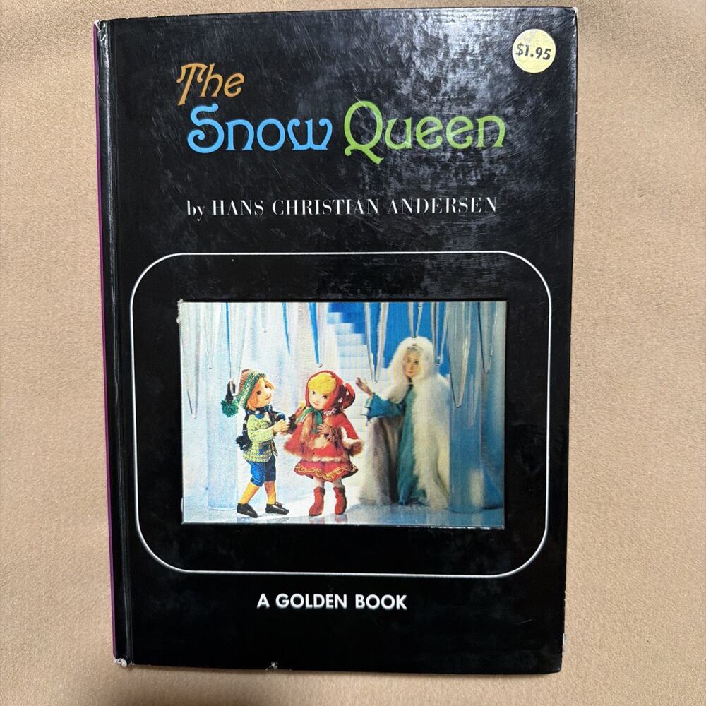 VTG The Snow Queen Hans Christian Andersen Golden Book Lenticular Cover 1968 HB